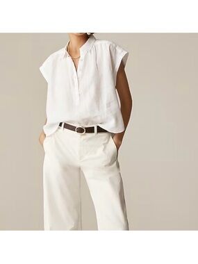 J.Crew 🌺 Capitaine shirt in Baird McNutt Irish linen Size M